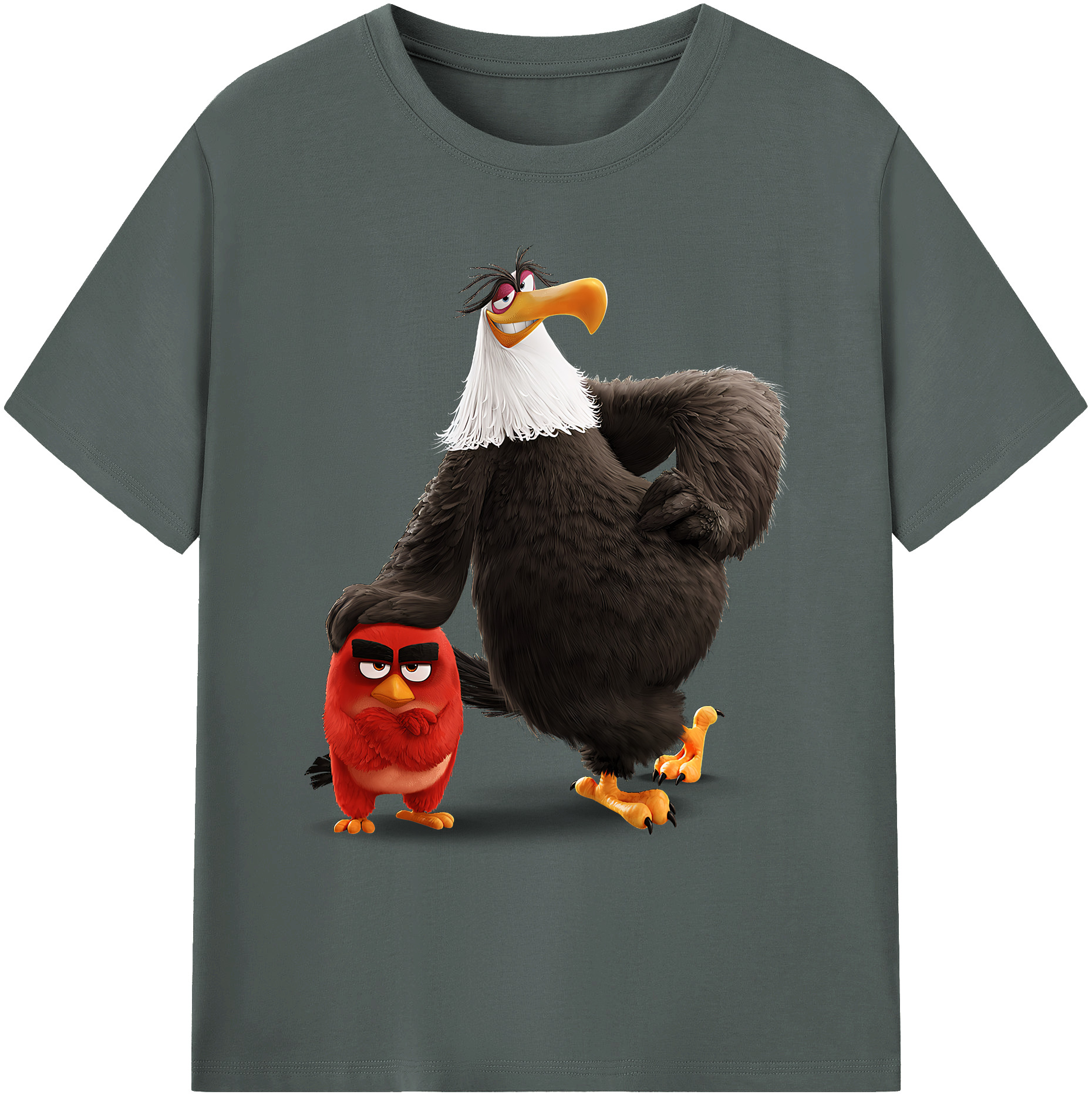 （画像用） Angry Birds アングリーバード 綿100％ メンズ半袖Tシャツ｜肌触りやわらか＆通気性
